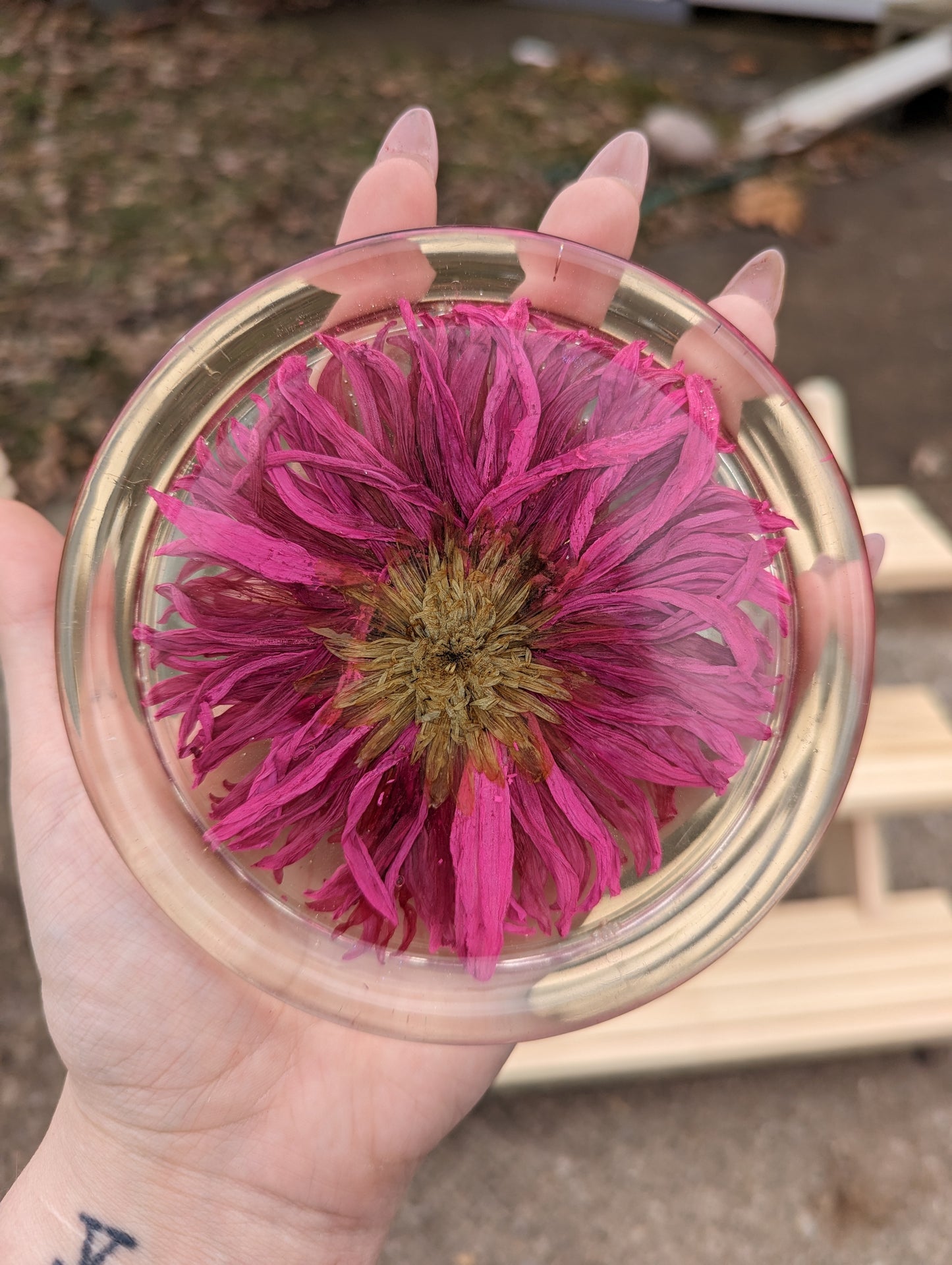 Preserved Pressed Flowers Trinket Tray