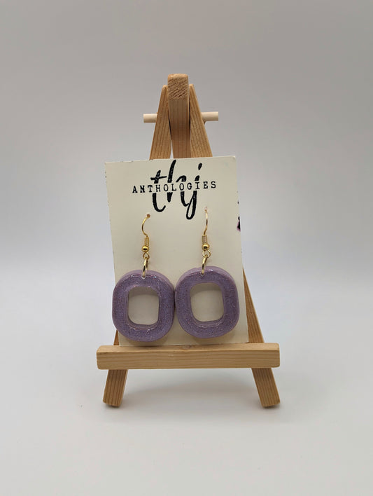 Purple Funky Earrings